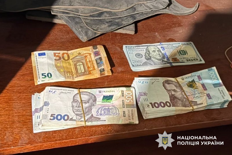 Вилчуені кошти під час обшуку