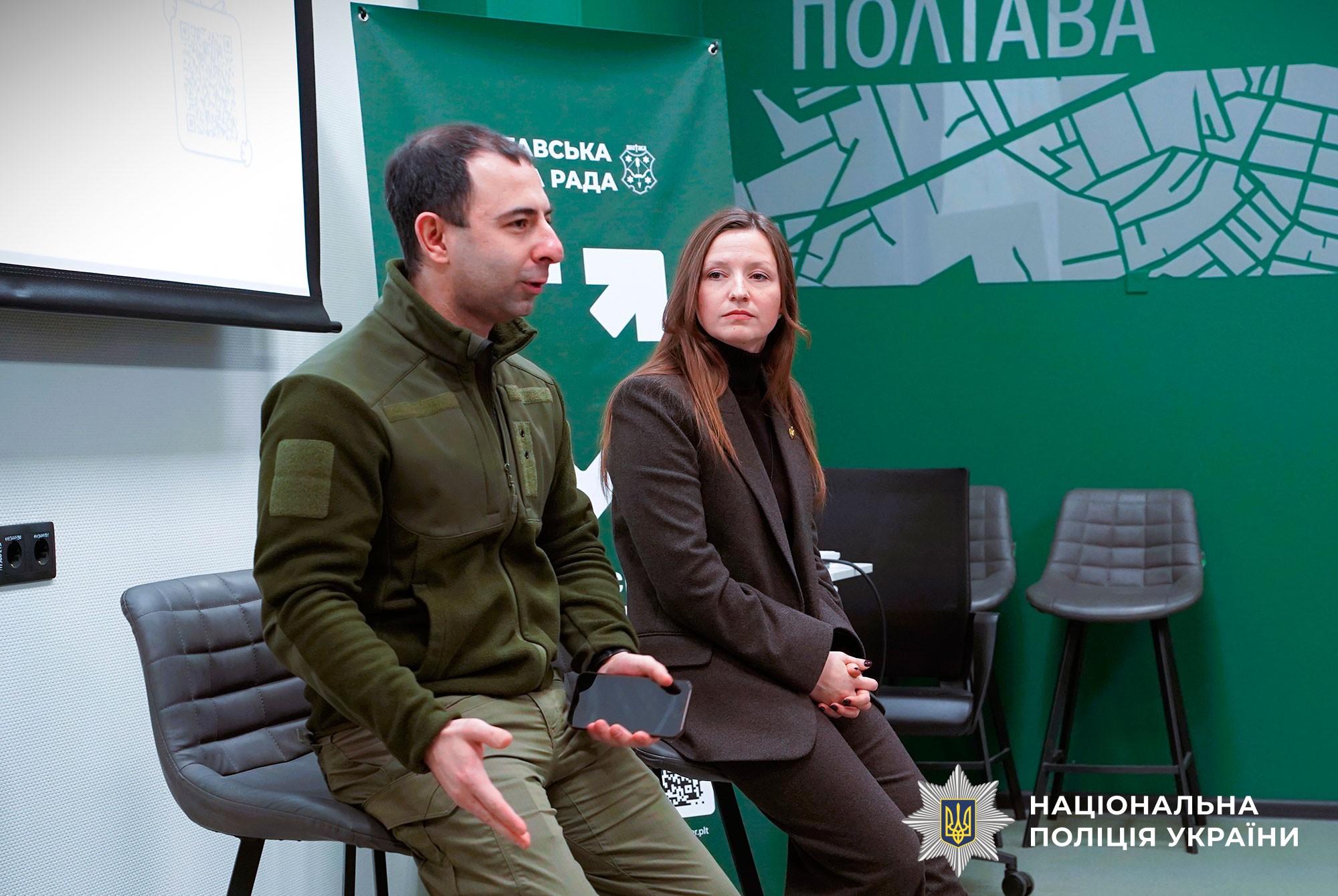 заступник Міністра у справах ветеранів України Фархад Фархадов, секретар Полтавської міської ради Катерина Ямщикова