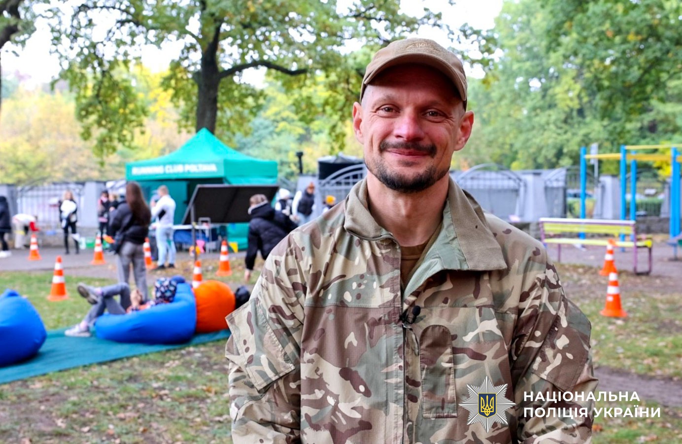 Вячеслав Ясько, помічник начальника поліції област і з ветеранської політики долучився до забігу на честь 18-ї окремої бригади армійської авіації ім. І. Сікорського