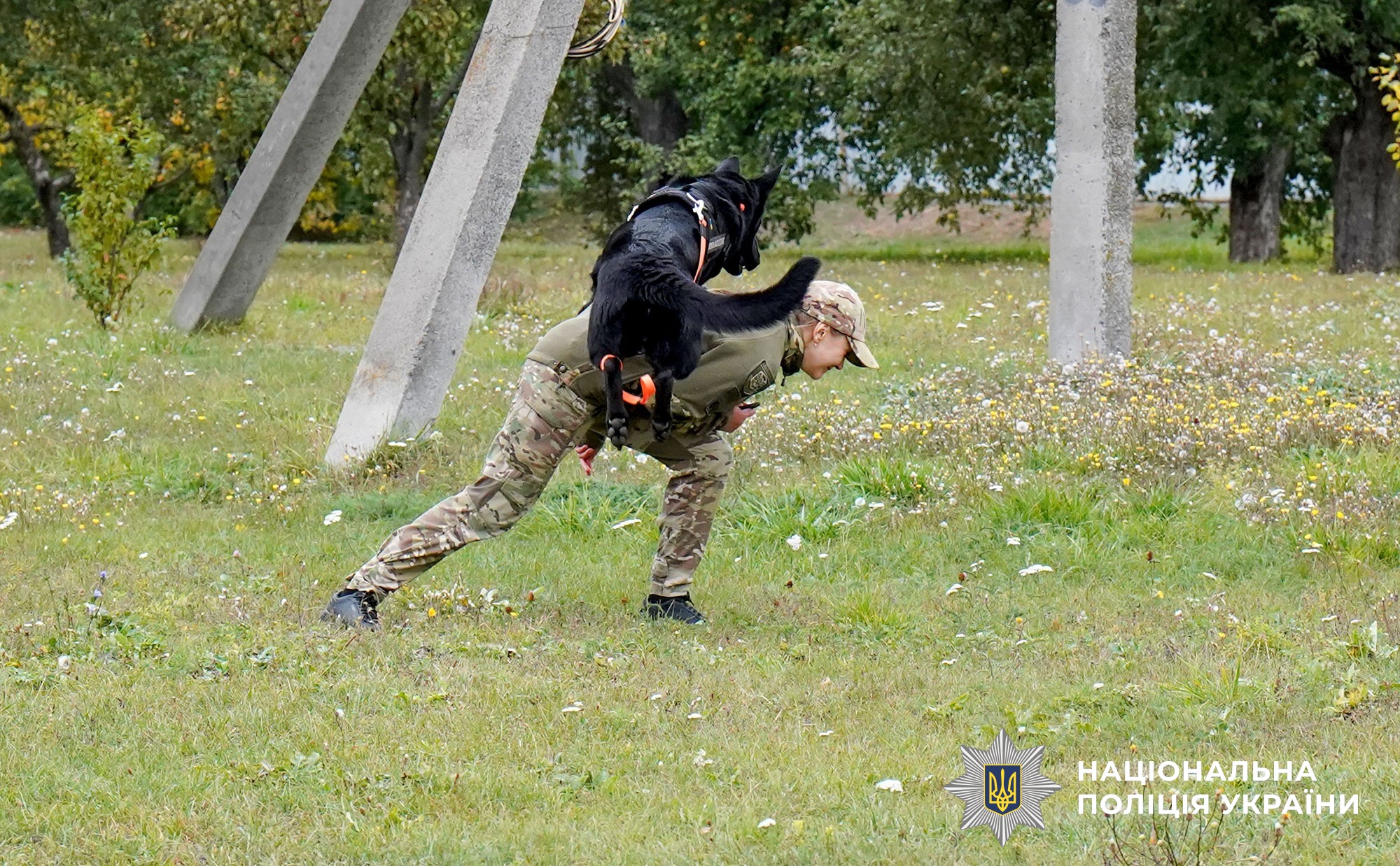 кінолог зі службовою собакою