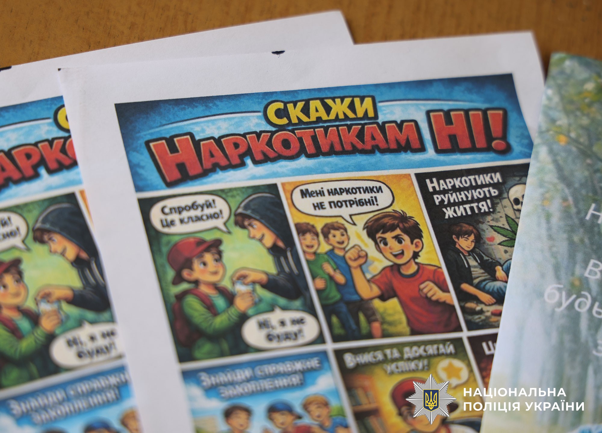 Поліцейські спілкуються з дітьми про безпеку