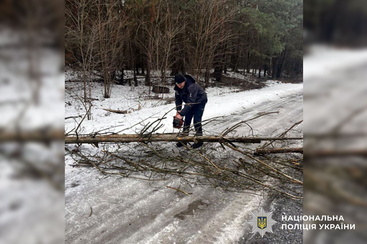 Поліцейські допомагають водіям на дорозі