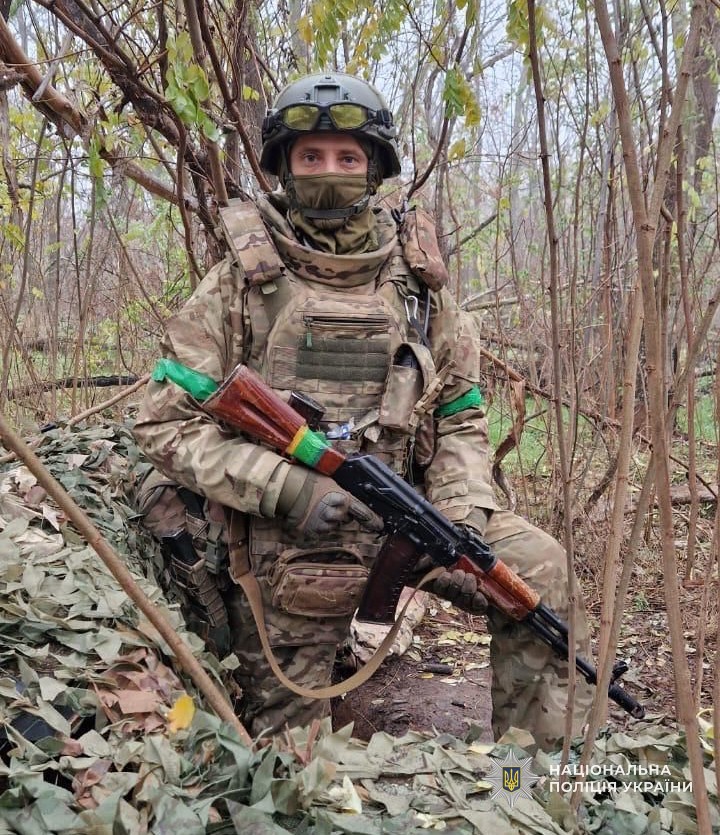 Піхотинець стрілецького батальйону поліції Закарпаття Микола Гряділь