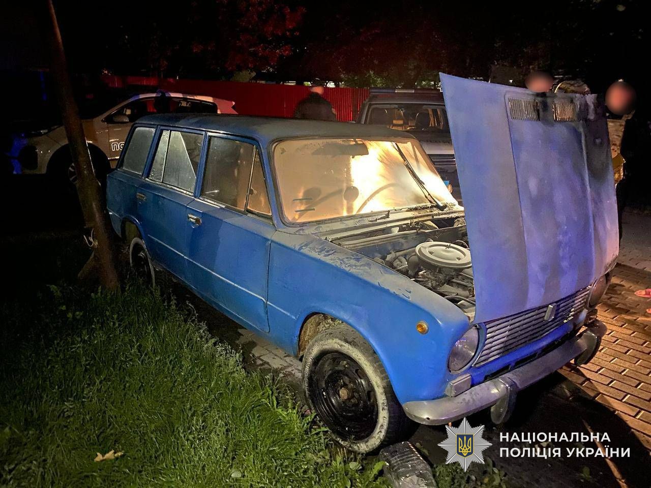 Автомобіль, який підпалив підозрюваний