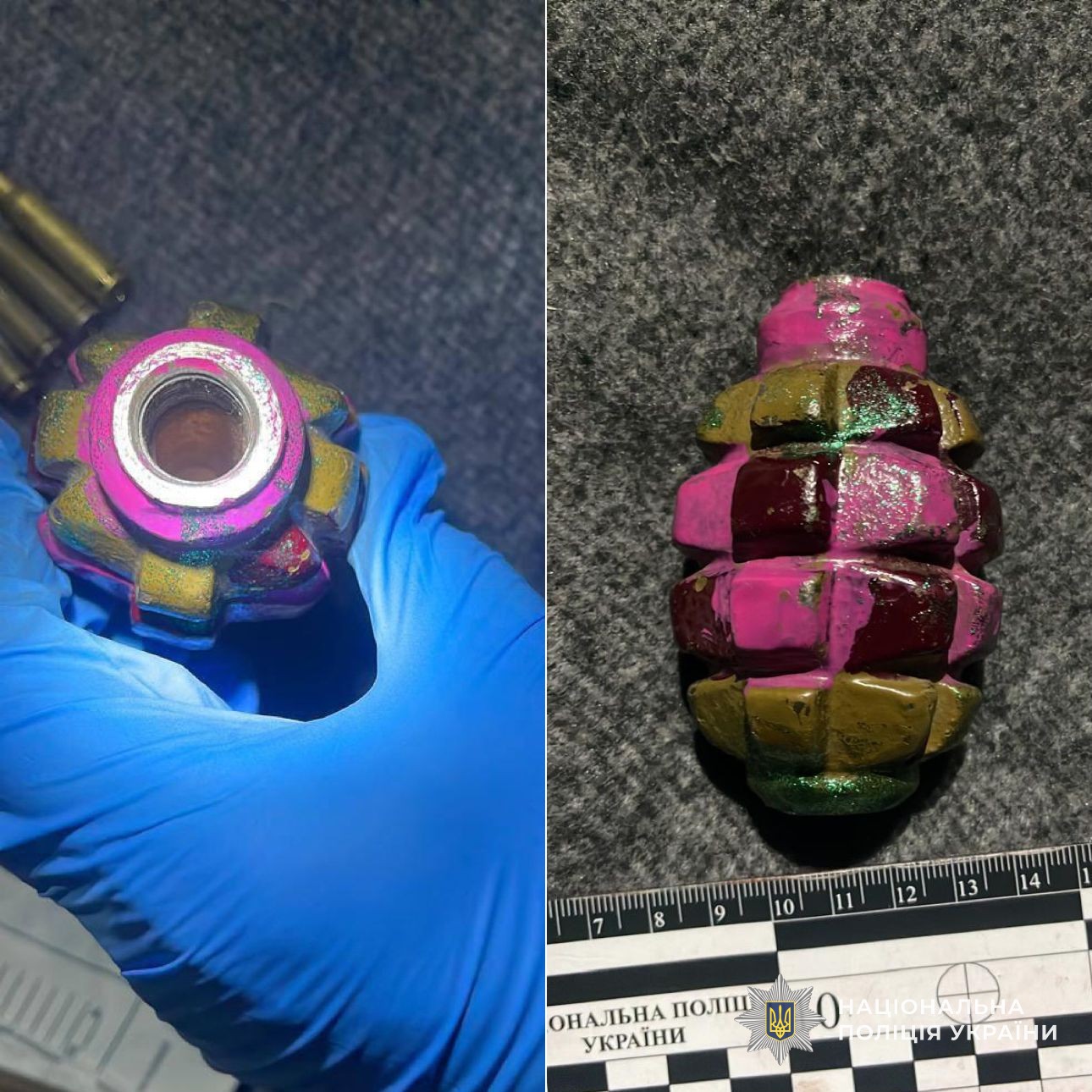 З транспортного засобу слідчі вилучили три бойові гранати із запалами до них