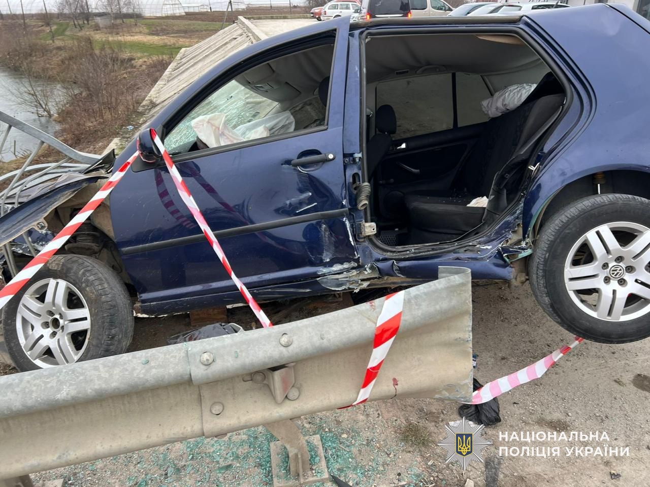 Фото з місця аварії у селі Сільце