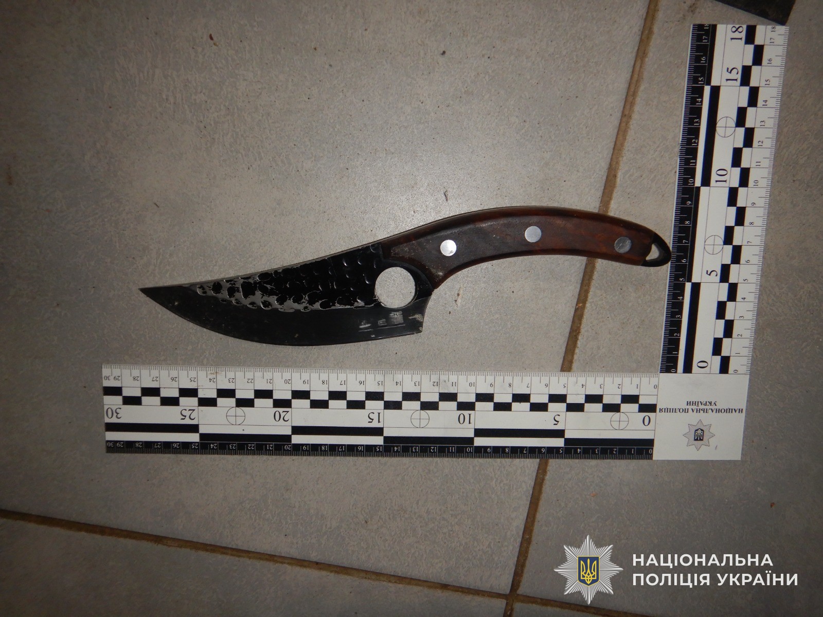 На Львівщині повідомлено про підозру зловмиснику, який поранив ножем поліцейського