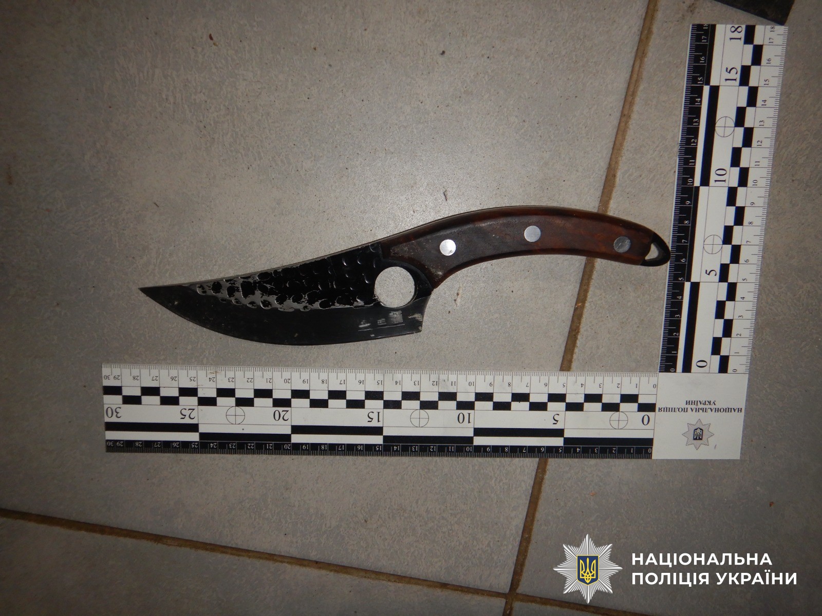 На Львівщині повідомлено про підозру зловмиснику, який поранив ножем поліцейського