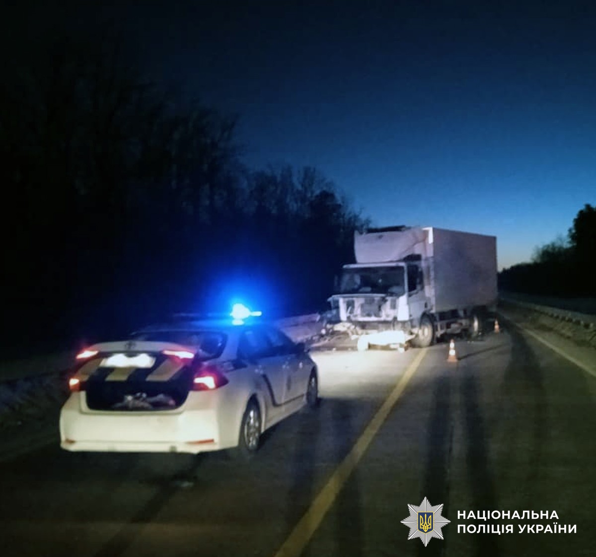 Поліція на місці ДТП.