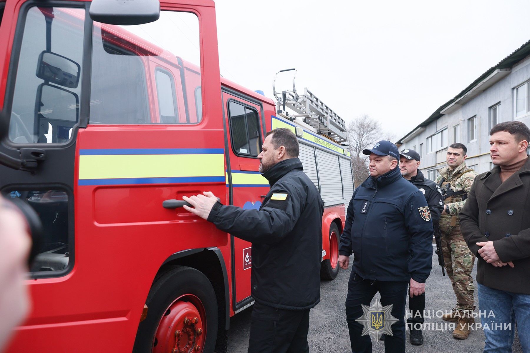 Відкриття першого в регіоні центру безпеки громадян за участі Міністра внутрішніх справ України Ігоря Клименка. Село Матвіївка. Березень 2025 року.