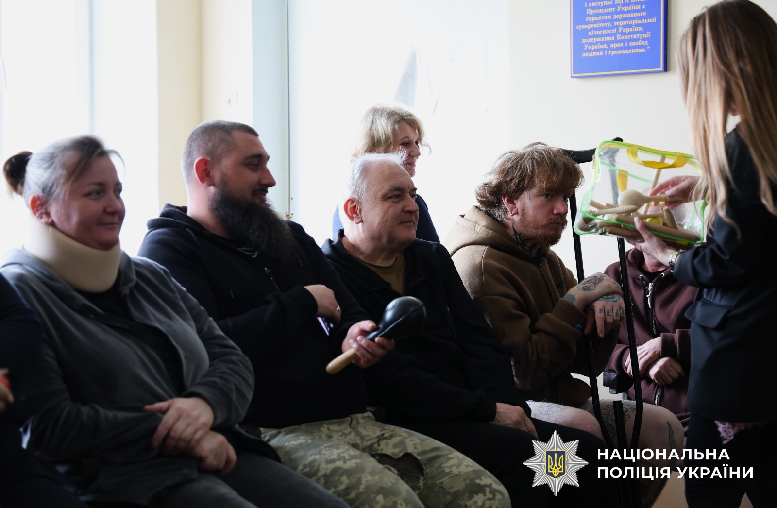 Ветерани під час терапевтичного заходу