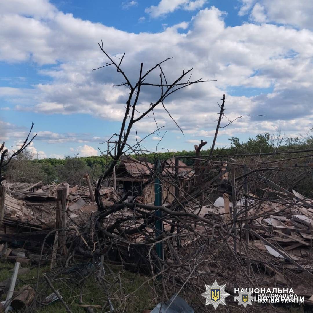 На фото наслідки ворожого обстрілу