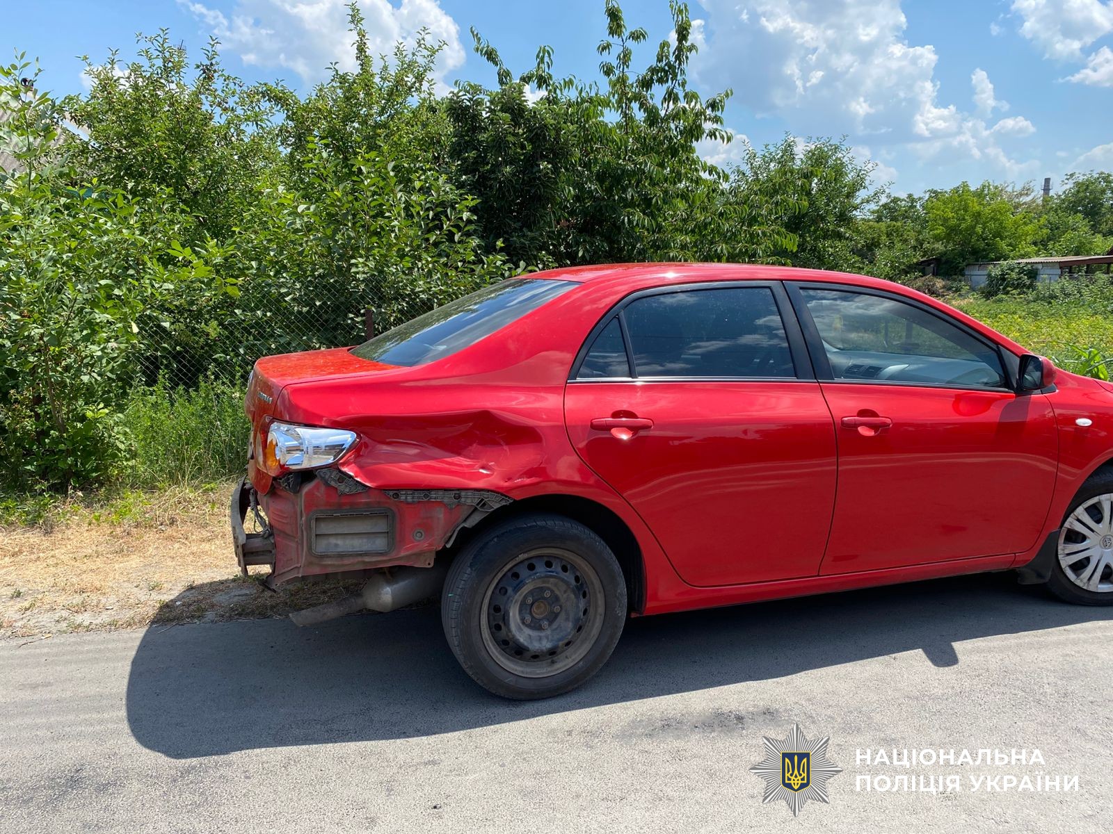 авто на місці ДТП